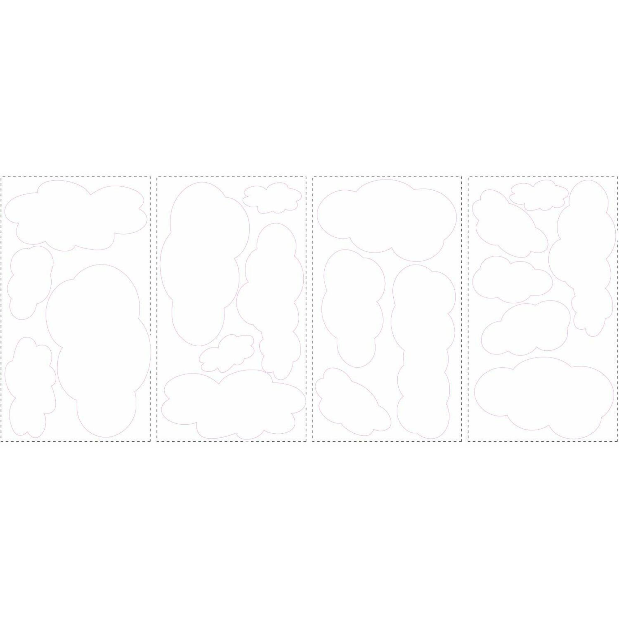 RoomMates White Clouds Peel & Stick Wall Decals